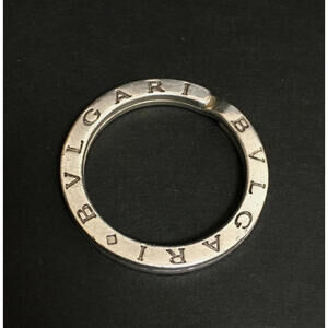BVLGARI Necklace Pendant Top Charm Ring Sterling Silver 925 Key Ring Bulgari